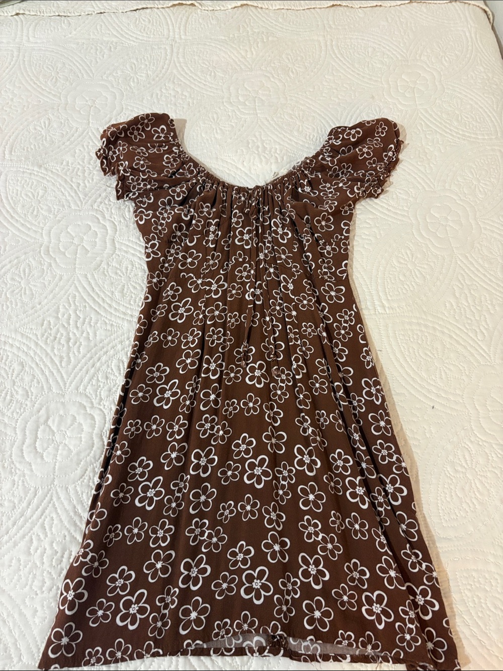 La Hearts Brown Floral Mini Dress